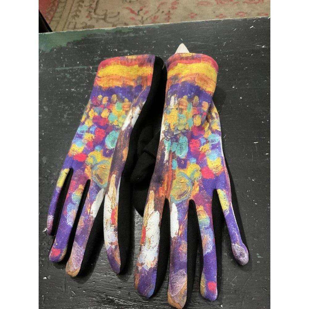 Colorful Artistic Pattern Touchscreen Gloves